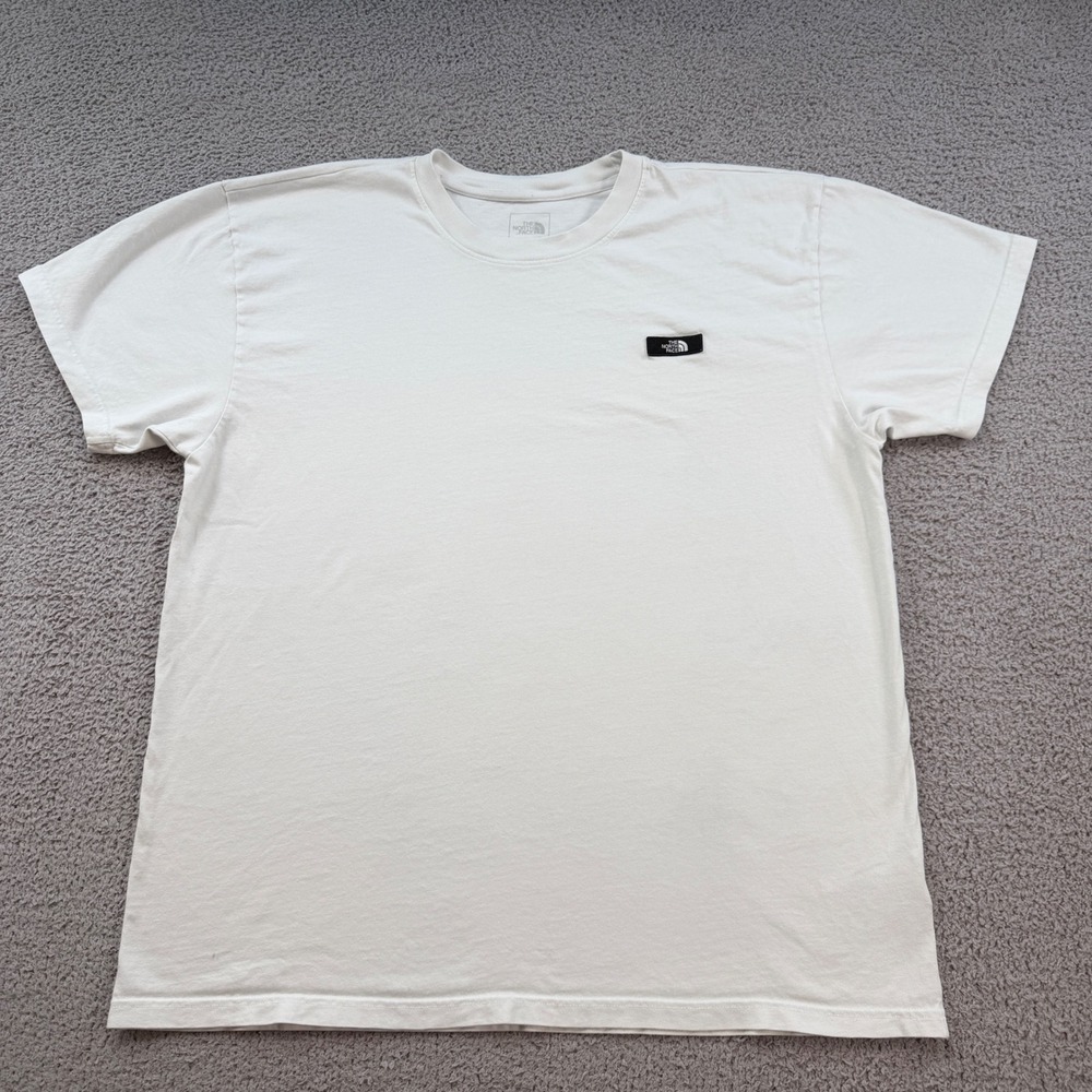 The North Face Mens XL Off-White Circular Design Logo Patch T-Shirt NF0A84G